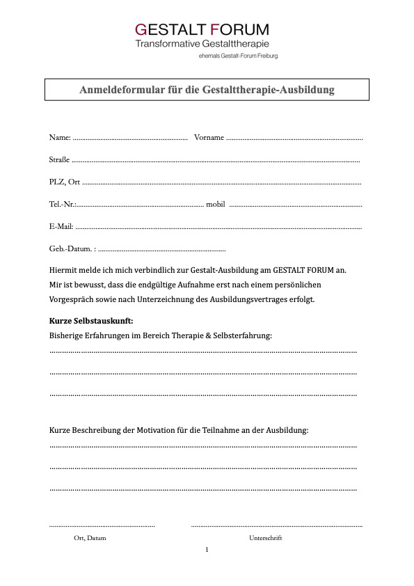 gestaltforum anmeldeformular